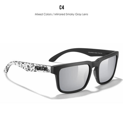 KDEAM Große quadratische Herrensonnenbrille Polarisierte photochrome Übergröße Sonnenbrille Mode Damensonnenbrille Verbesserte Version