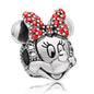 Disney Mickey Minnie Ice and Snow Princess Cartoon Series Pendant DIY Large Hole Zinc Charm Jewelry