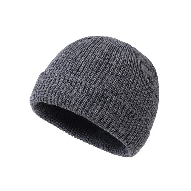 Rimiut Strickmütze für Herren & Damen Mützen Wolle Mode Einfache Warme Mütze Beanies Einfarbig Herbst Winter Mütze Trendiger Stil