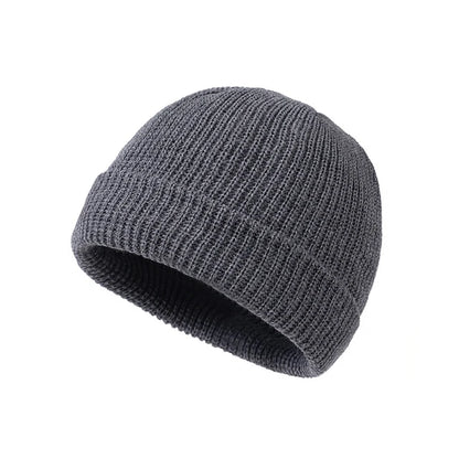 Rimiut Strickmütze für Herren & Damen Mützen Wolle Mode Einfache Warme Mütze Beanies Einfarbig Herbst Winter Mütze Trendiger Stil