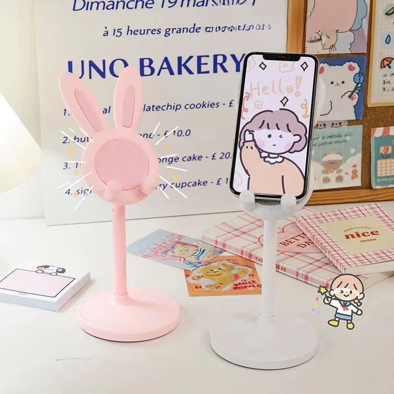 Cute Rabbit Phone Stand - Adjustable Desktop Grip