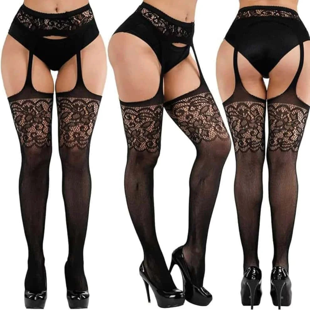 Plus Size Silk Fishnet Over Knee Socks 3XXL