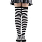 Long Socks Womens Over Above Knee Striped Thigh High Stockings Polka Dot Ladies Black White Pink Cosplay Lolita Harajuku Y2k