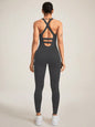 Nahtloser Shapewear-Body für Damen mit Bauchkontrolle, rückenfreier Body Shaper mit überkreuzten Trägern, Damenunterwäsche & Shapewear