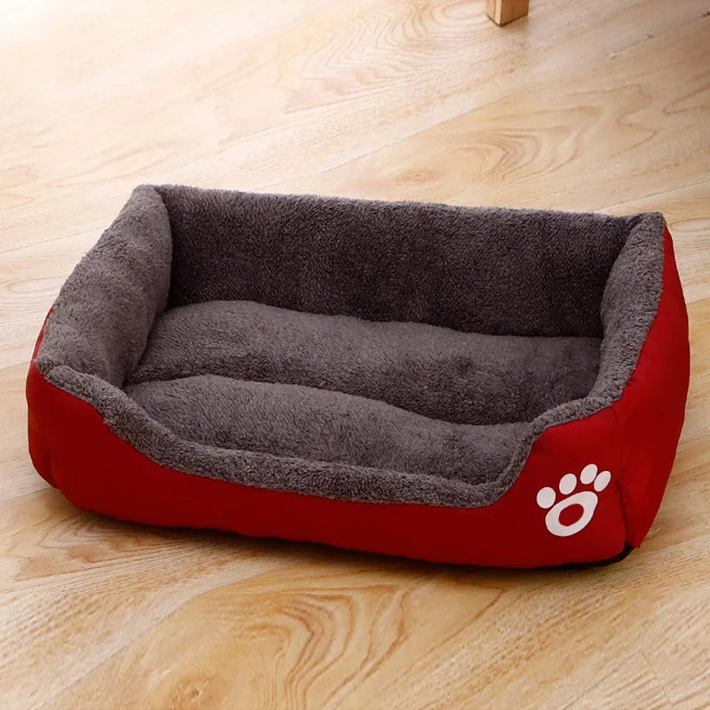 Schwarzes Hundebett Plüsch-Schlafbett für große, mittlere und kleine Hunde, rutschfeste und bissfeste Schlafmatte für Haustiere