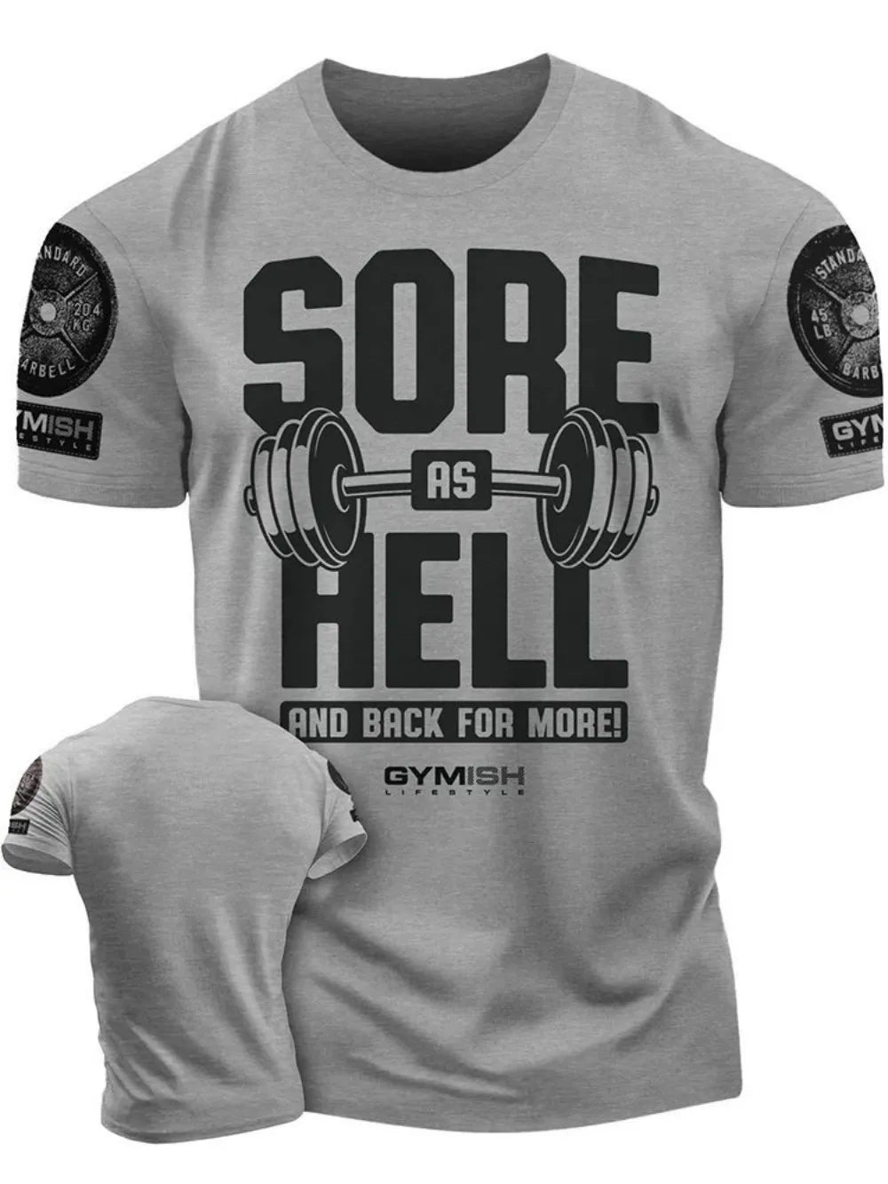 Summer new Adrenaline Power Workoout gym men's breathable round neck T-shirt high-quality letter printed casual top
