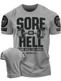 Summer new Adrenaline Power Workoout gym men's breathable round neck T-shirt high-quality letter printed casual top