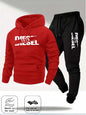 2025 Trendy Autumn and Winter New Hooded Tracksuit Fashionable Casual Sportswear Set, Two-Piece Set