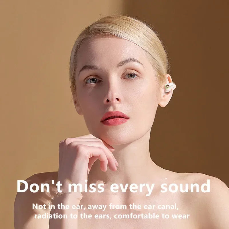 Bone Conduction Bluetooth Headset Clip Sport Earphone