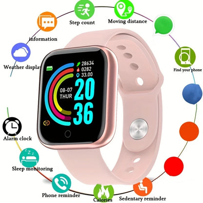 Smartwatch Herren Damen Armbanduhren Smart Watch Nachrichten Fitness Tracker Armband Geburtstagsgeschenk Elektronische Uhr für Android IOS