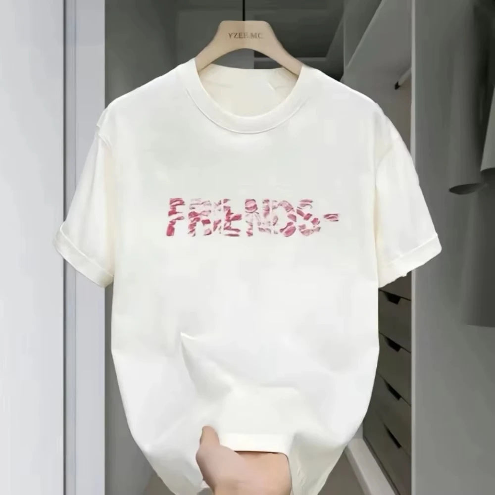 Women's Cotton Slim-Fit Round Neck T-Shirt Summer