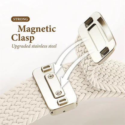 Geflochtenes Band für Apple Watch Armband 44mm 40mm 45mm 46mm 49mm 41mm 38 Magnetisches Nylonarmband iWatch Serie SE 7 6 8 9 10 Ultra 2
