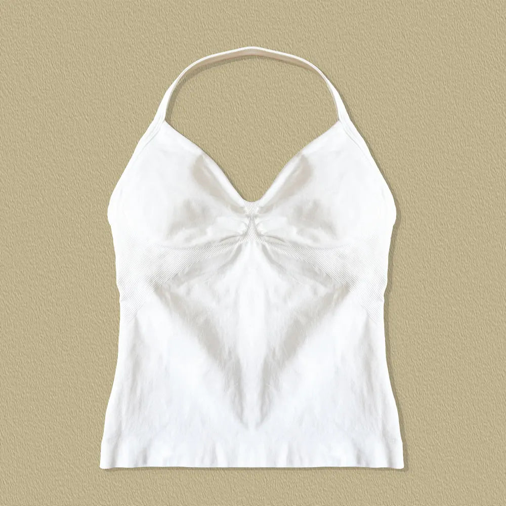 NCLAGEN Impact Longline Trägertop Sport Yoga Weste Damen Fitness Tank Top Gym Schöner offener Rücken BH Laufen Workout Neckholder