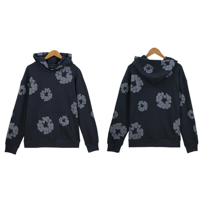 Hoodie Cross border European and American Hot selling Cotton Foam Printed Tears Hoodie Men's and Women's Hoodies