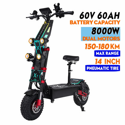 Obarter X7 10000W Off-Road Fat Tire E-Scooter 240KM