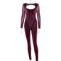 Chic Backless Sports Jumpsuits Women Long Sleeve Hollow Out Sports Yoga Bodysuit Female High Waist Tunics One Piece Gym Overalls