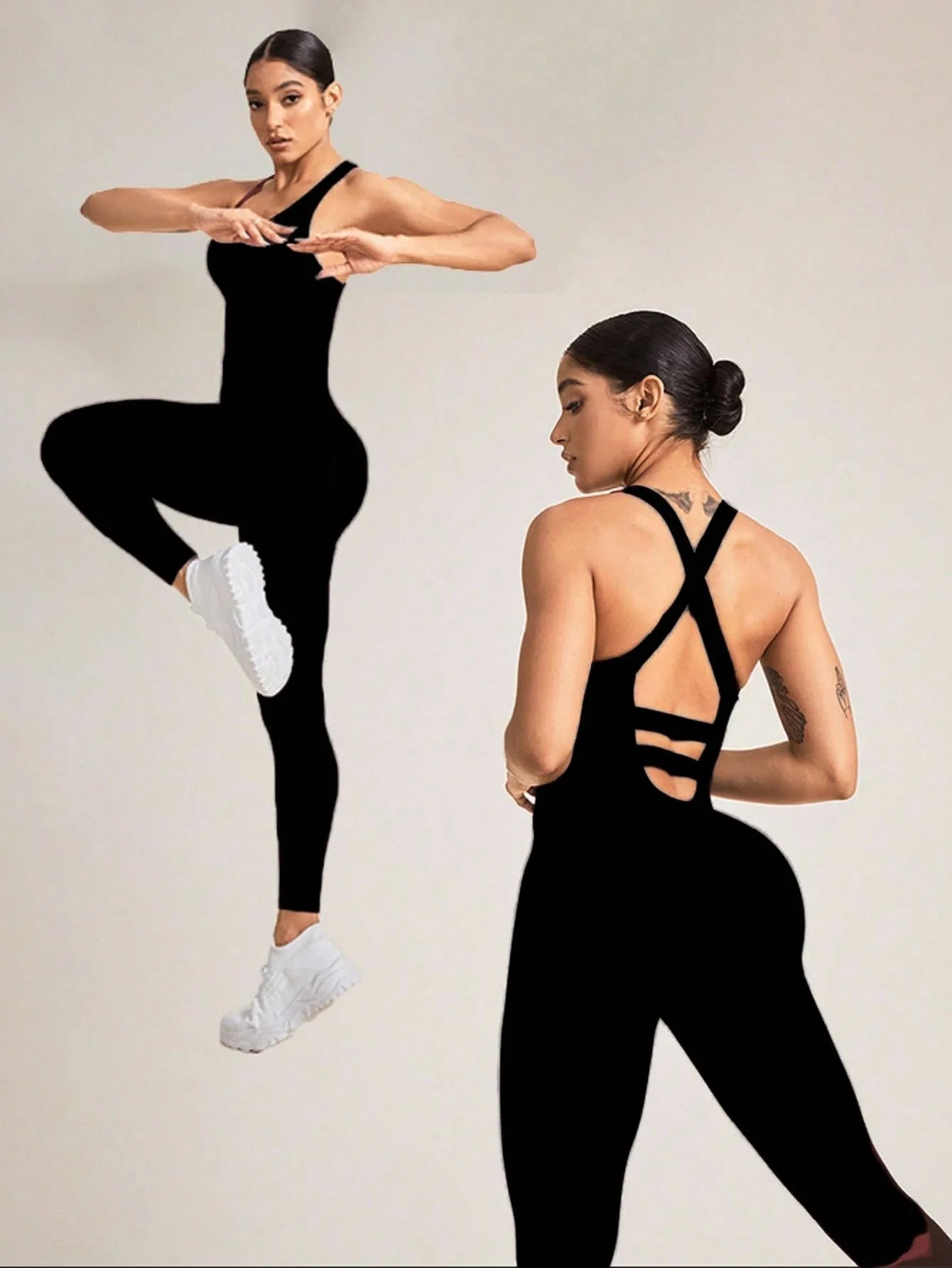 Nahtloser Shapewear-Body für Damen mit Bauchkontrolle, rückenfreier Body Shaper mit überkreuzten Trägern, Damenunterwäsche & Shapewear