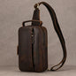 Men's Outdoor Leather Shoulder Sling Bag – Chest Pack & Crossbody