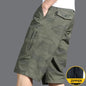 Herren knielange Freizeitshorts mit Reißverschlusstasche, modisch, locker, gerade, Baumwolle, bequem, Strand, Laufshorts