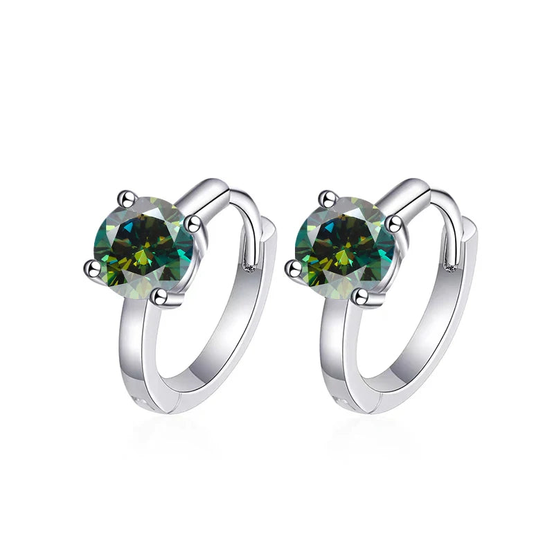 Moissanite Small Hoop Earrings Lab Diamond Hoop Huggies Earrings Sterling Silver Cartilage Earrings for Women Girls Teens