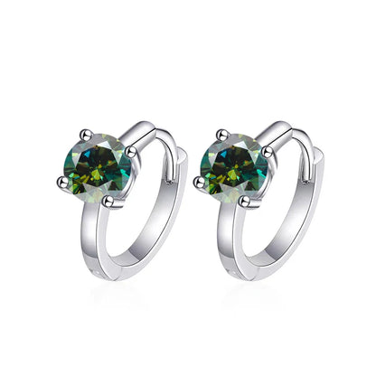 Moissanite Small Hoop Earrings Lab Diamond Hoop Huggies Earrings Sterling Silver Cartilage Earrings for Women Girls Teens