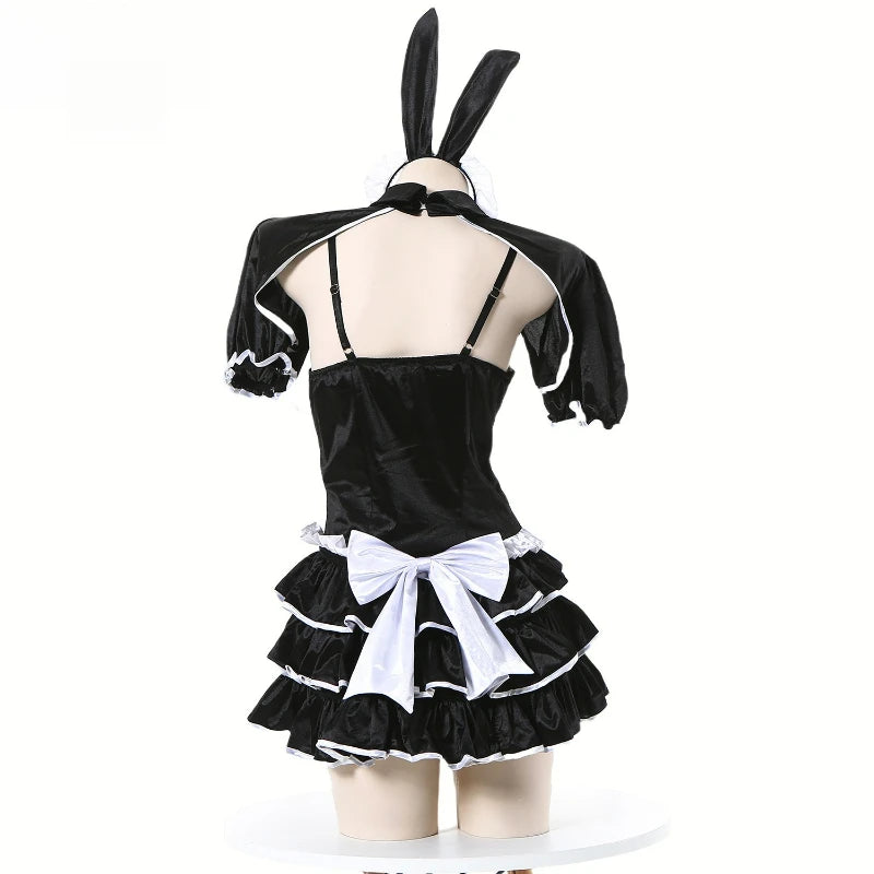 Halloween Sexy Rabbit Girl Lingerie Dress Bow Lingerie Set Anime Uniform Women Outfits Cosplay Costume Halloween Carnival Suit