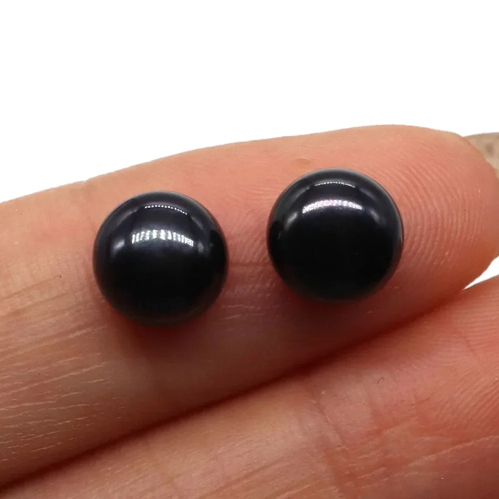 Bread Shape Beads Natural Freshwater Pearls Half Hole Diy Jewelry Making Women's Earrings Necklace Pendant Accessories
