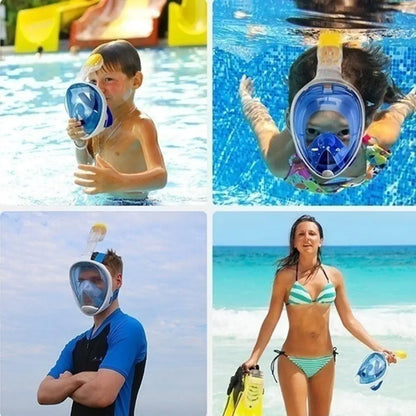 Full Face Diving Snorkel Mask – Anti-Fog Adults & Kids