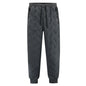 YJKVUR Winter New Oversize Pants Men Windproof Warm Fleece Liner Drawstring Trousers Casual Comfortable Plus Size Sweatpants