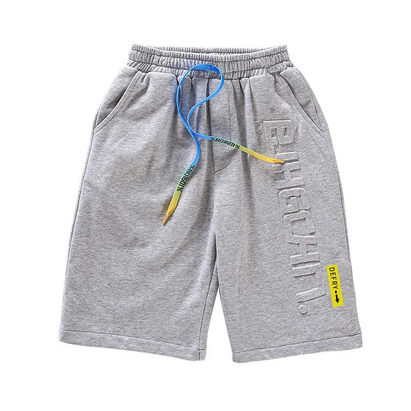 Kinder-Shorts, Sommerkleidung, locker, bequem, atmungsaktiv, Fünfviertelhosen, Jungen-Freizeitsporthosen für draußen