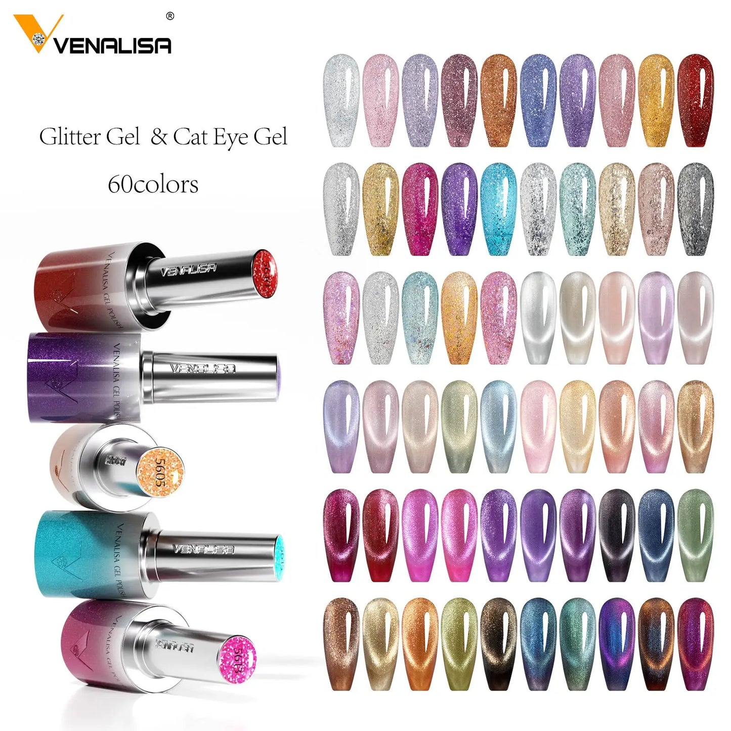 Venalisa TPO Free Hema Free 10ml Winter Nails Warm Coffee Cat Eye Nail Gel Polish Magnet Soak Off UV LED Semi Permanent Nail Gel