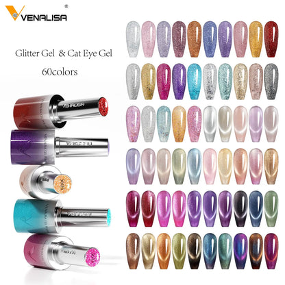 Venalisa TPO Free Hema Free 10ml Winter Nails Warm Coffee Cat Eye Nail Gel Polish Magnet Soak Off UV LED Semi Permanent Nail Gel