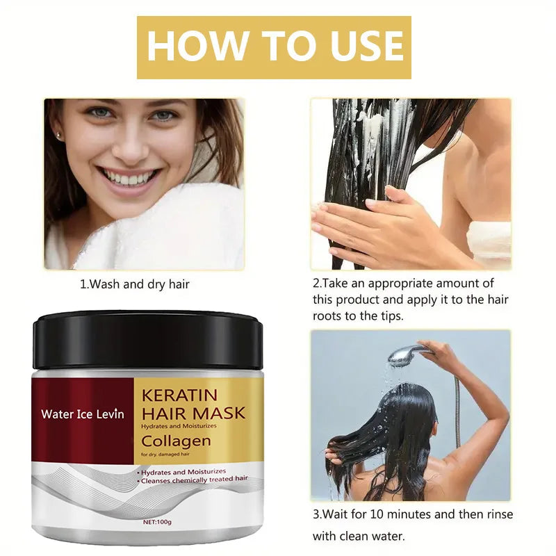 Kollagen Keratin Haarmaske Dual Oil Control Feuchtigkeitscreme Spülung Weich Glatt Frizz Geschädigte Reparatur Revitalisieren Haarpflege