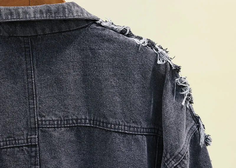 Women's Vintage Newspaper Denim Jacket – Hip Hop