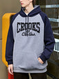 Crooks Castles Prints Man Autumn Raglan Hoodies Casual Warm Sweatshirts Soft Vintage Sportswear Fleece Fashion Male Clothes