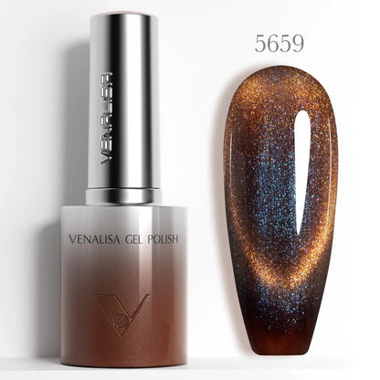 Venalisa TPO Free Hema Free 10ml Winter Nails Warm Coffee Cat Eye Nail Gel Polish Magnet Soak Off UV LED Semi Permanent Nail Gel