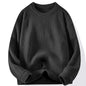 Men's Crew Neck Sweater Solid Color Trend Thickened Knitwear Autumn and Winter Casual Warm Sweater Men's Long Sleeve Vest