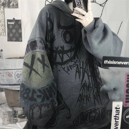 Gothic Japan Cartoon Hip Hop Hoodie Sweatshirt Oversize Damen Frühling Herbst Lustige Punk Hoodies Tops Damen Kleidung Hoodie Mädchen