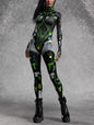 Futuristic Women Machinery Jumpsuit Punk Party Cosplay Catsuit Steampunk Robot Fighter Zentai Suit Halloween Performance Costume