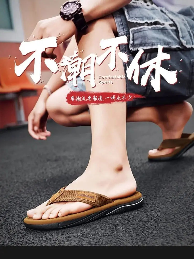 Men's Anti-Slip Beach Flip-Flops – Odorless Summer Sandals