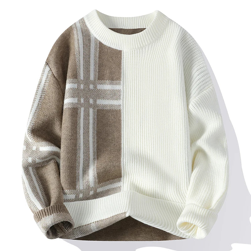 2024 Autumn/Winter New Men's Round Neck Knitted Hoodie Sweater High Quality Skin friendly Fashion Versatile Casual Sweater