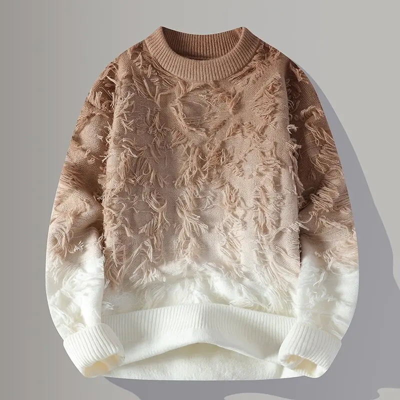 Men's Wool Knit Heavy Pullover Sweater Autumn Winter
