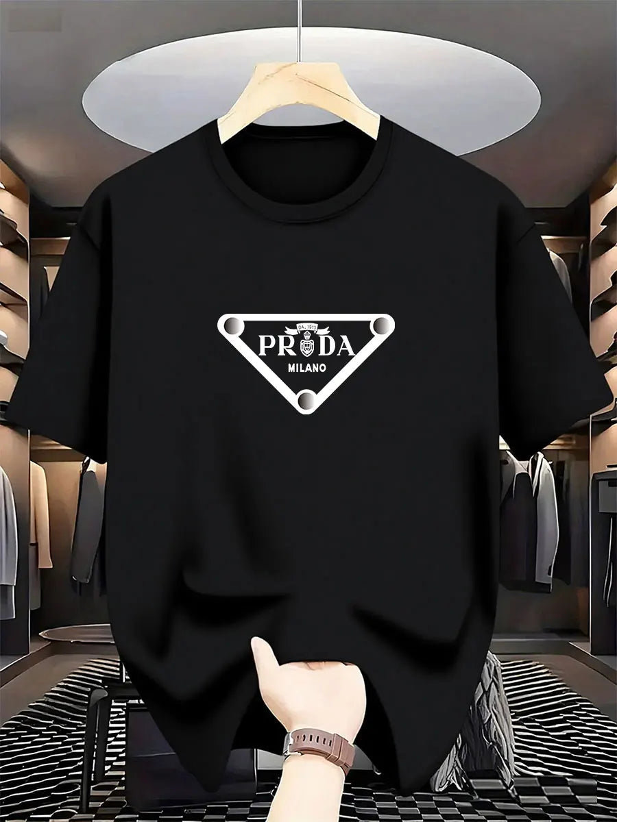 Milan Fashion Men's Luxury Printed Cotton T-Shirt