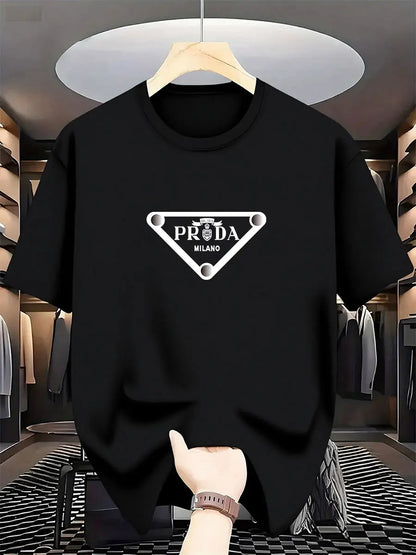 Milan Fashion Men's Luxury Printed Cotton T-Shirt