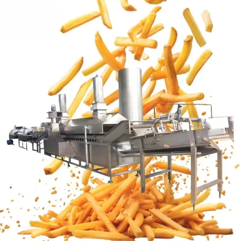 Automatic French Fries Production Line 304 Stainless Potato Fries Cutting Machine Manufacturer Factory Price New