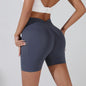 Damen-Sporthose mit Pfirsich-Po-Lifting, hoher Taille und Taillenstraffung, schlankmachende Laufhose, schnell trocknend, dreiviertel-enge Hose