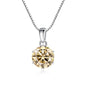 JoyceJelly 1 CT Real Moissanite Pendant Necklace For Women Royal Blue Color Moissanite 925 Sterling Silver Wedding Fine Jewelry