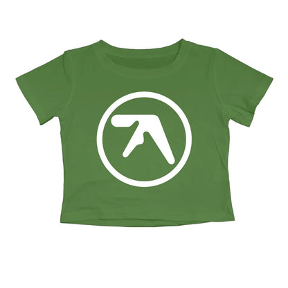 Punk Aphex Twin Print Oversize Hip Hop Women Crop Top Tee
