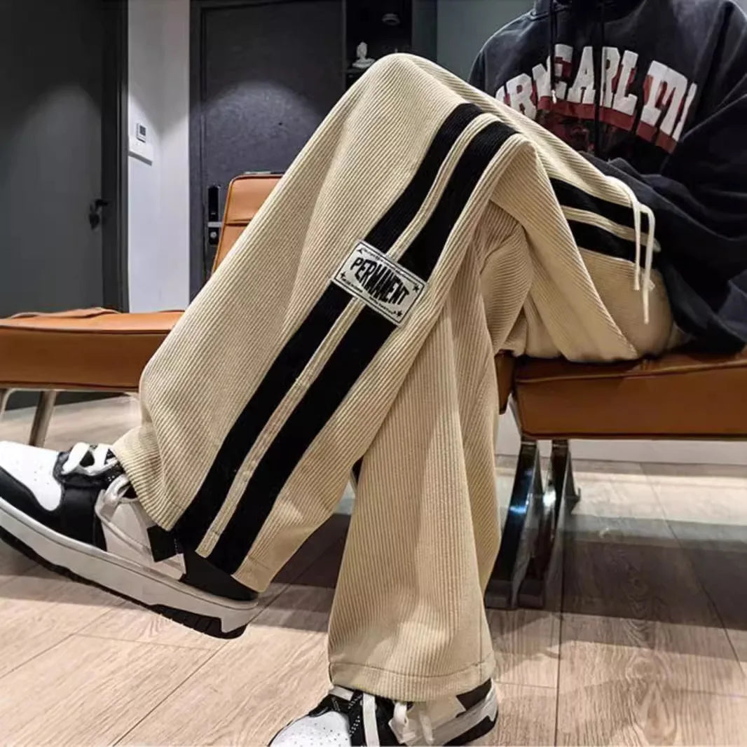Corduroy Wide Leg Pants Men's Loose Casual American Style Straight Leg Trousers for Couples Fashionable New Arrival