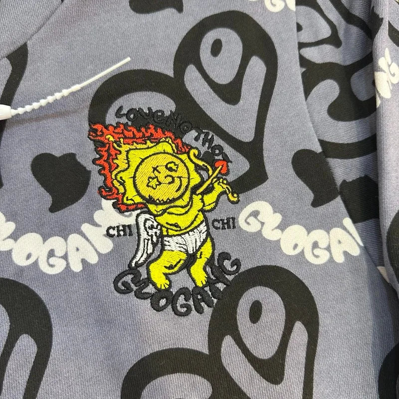 Designer Cartoon Graphic Zipper Hoodie Unisex Casual